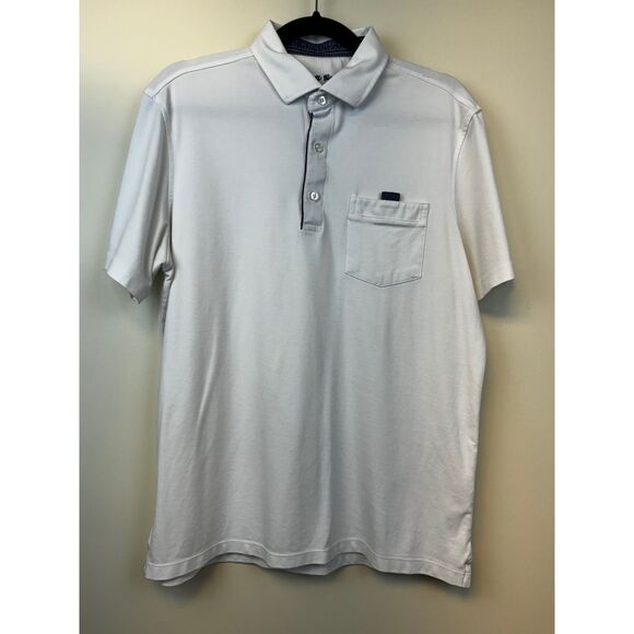 Bundle of 2 VISCONTI BLACK Blue and White Polos, Both Sz M - Picture 9 of 15